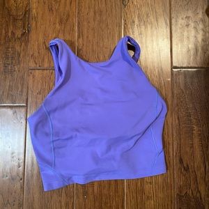 Align high neck tank top in Charged Indigo